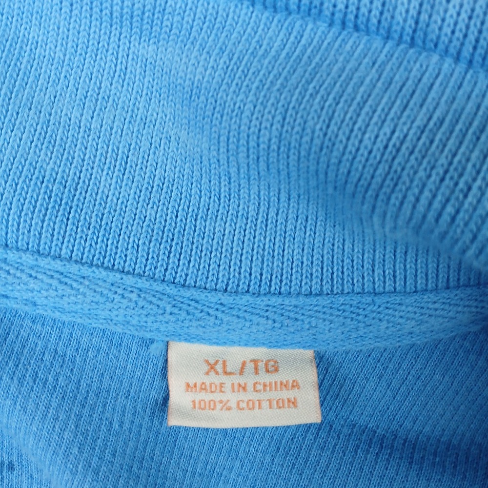 Tommy Bahama Relax Pullover Mens XL Quarter Zip Sweatshirt Blue Cotton - Picture 4 of 12